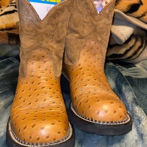 Ariat Fatbaby Ostrich Print Boots
